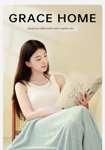 Polyester Havlu Seti - Badem Kahvesi (Havlusu ve Banyo Havlusu) - Resim 8