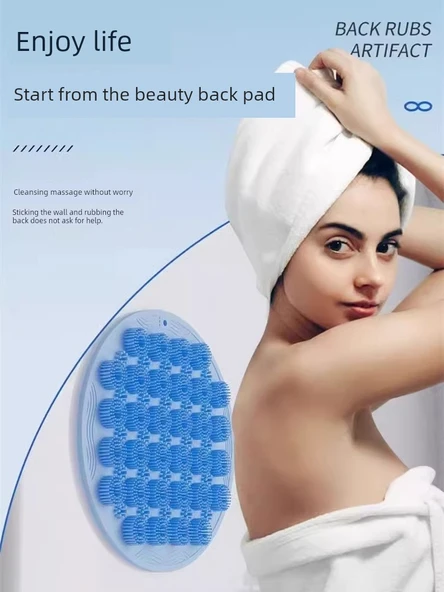 Yuvarlak Banyo Masaj Matı - Kalınlaştırılmış Yumuşak Yeşil (55cm Çap) - 5