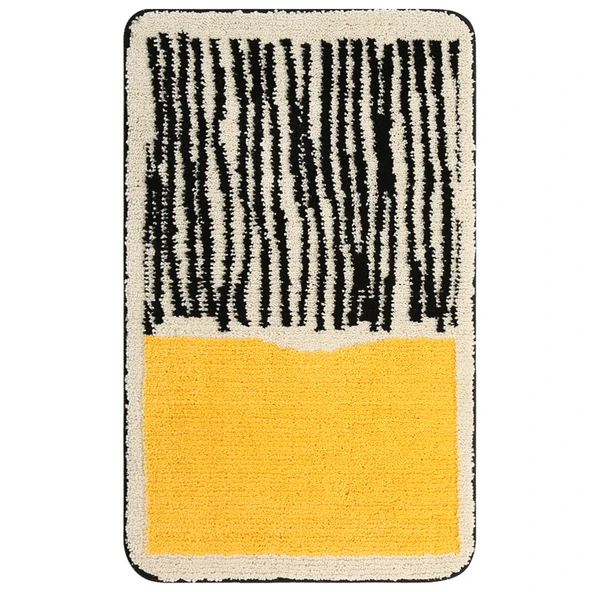 Kaymaz Banyo Paspası - 50x80cm - Filarmoni Şehri - Sarı - 6