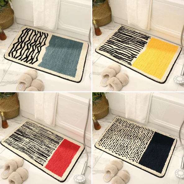 Kaymaz Banyo Paspası - 40x60cm - Filarmoni Şehri - Sarı - 5
