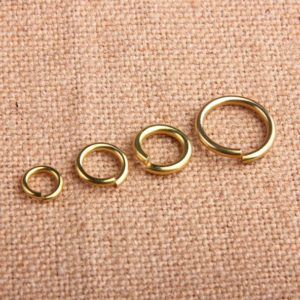 Pirinç Anahtarlık Halkası - 16mm Dış Çap/2.5mm Tel