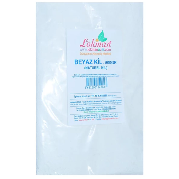 Maskelik Toz Beyaz Kil Öğütülmüş Doğal Saf Peeling Kili 500GR - 5