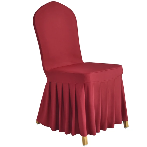 Pileli Düğün Ziyafet Sandalye Kılıfı - [Kalınlaştırılmış Hava Katmanı] Derin Kahve - 6