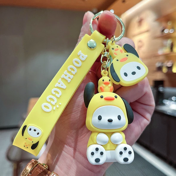 Sanrio Kafalı Bebek Parchia Köpek Anahtarlık