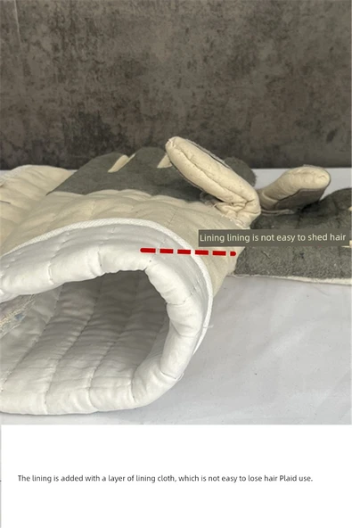 Isıya Dayanıklı Fırın Eldiveni - Beyaz Derili 48cm - 8