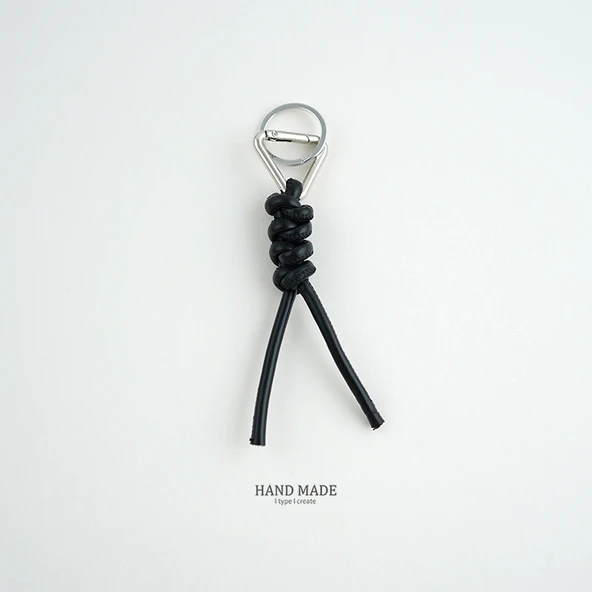 Minimalist Deri Örgü Anahtarlık Ucu - No. 2 Stil bir H114