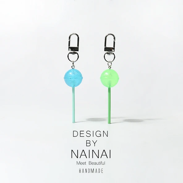 Yapay Lolipop Anahtarlık - Şeftali ve Üzüm Aromalı - 10