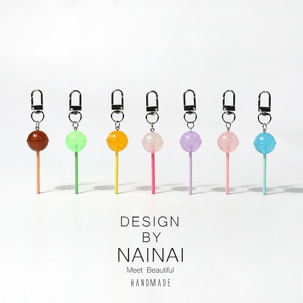 Yapay Lolipop Anahtarlık - Şeftali ve Üzüm Aromalı - 7
