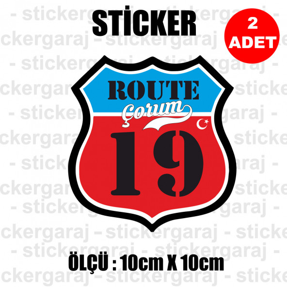 19 çorum 2 adet plaka sticker - il sehir rota etiket - kask motosiklet otomobil araba pc laptop bilgisayar cam uyumlu