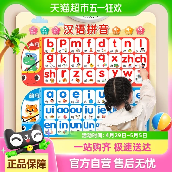 Çince Pinyin Alfabe Duvar Tablosu - Pinyin, Vuruş (2'li)