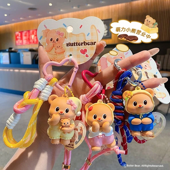 Tereyağı Ayı Anahtarlık - Sarı Pijama - Resim 3