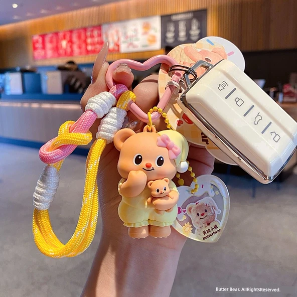 Tereyağı Ayı Anahtarlık - Sarı Pijama - Resim 4