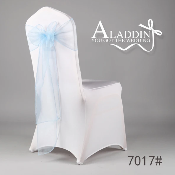 Düğün Sandalye Dekorasyon Tül Fiyonk - 15x275cm - Mavi