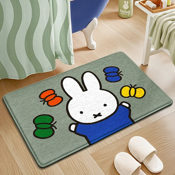 Miffy Emici Kaymaz Paspas 50x80 cm - Oyunbaz Miffy