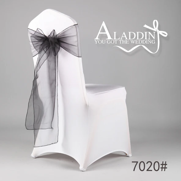 Düğün Sandalye Dekorasyon Tül Fiyonk - 15x275cm - Siyah