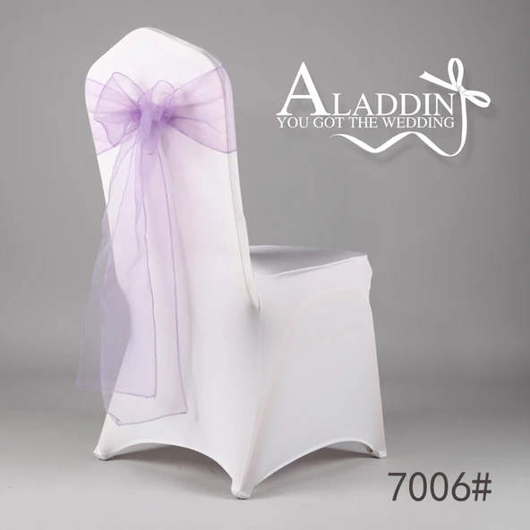 Düğün Sandalye Dekorasyon Tül Fiyonk - 15x275cm - Açık Mor