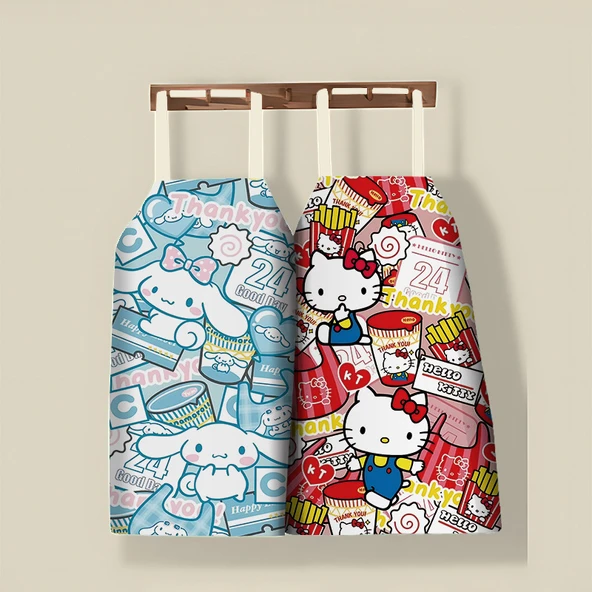 Sanrio Cinnamoroll Yetişkin Önlüğü - Da Meng Xing 05 - 65x75cm - Kalın Pamuklu ve Keten - 5