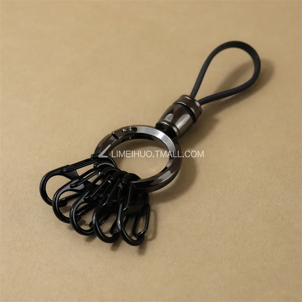 Metal S Tipi Yaylı Kancalı Anahtarlık - Gümüş Set (1 Anahtarlık + 5 S Kanca) - Resim 9