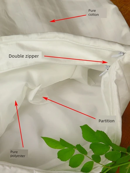 Çift Katmanlı Kumaş Karabuğday Yastık Kılıfı 35cm x 50cm - Yeşil Kaba Kumaş - Resim 3