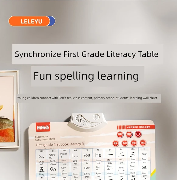 Sesli Okuma Duvar Tablosu 1. Sınıf 1. Cilt + Çince Pinyin - Resim 9