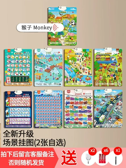 Çince Pinyin Duvar Tablosu - 2 Flipchart Opsiyonel Paket