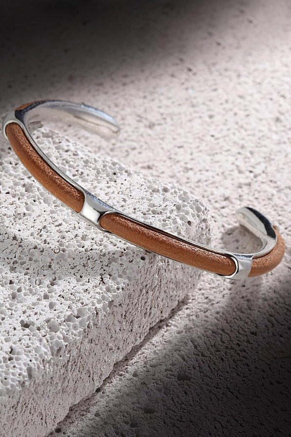 FRNCH Erkek Gerçek Deri Detaylı Handmade Kelepçe FRJ11131-1231-AK