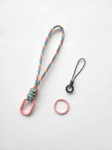 Paraşüt İpli Anahtarlık 16cm +2 Aksesuar - 69 Renk