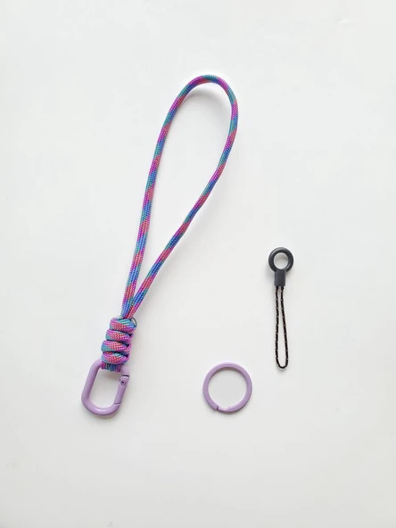 Paraşüt İpli Anahtarlık 19cm +2 Aksesuar - 146 Renk