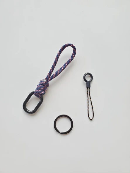 Paraşüt İpli Anahtarlık 11cm +2 Aksesuar - 410 Renk