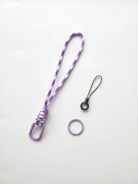 Paraşüt İpli Anahtarlık 19cm +2 Aksesuar - 65 Renk