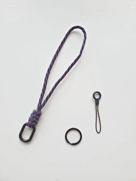 Paraşüt İpli Anahtarlık 19cm +2 Aksesuar - 410 Renk
