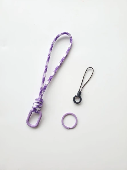 Paraşüt İpli Anahtarlık 16cm +2 Aksesuar - 65 Renk