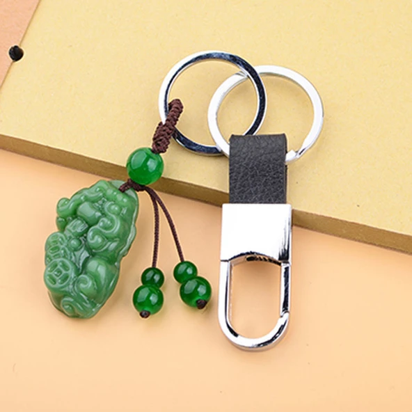 Hakiki Deri Minimalist Kolye Anahtarlık - Dörtlü Paket - Resim 3