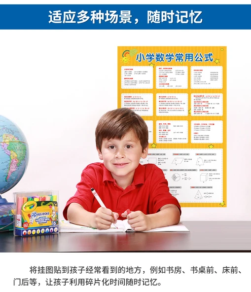 İlkokul Matematik Formülleri Duvar Tablosu - Matematik Formülleri Büyük Boy - Resim 11