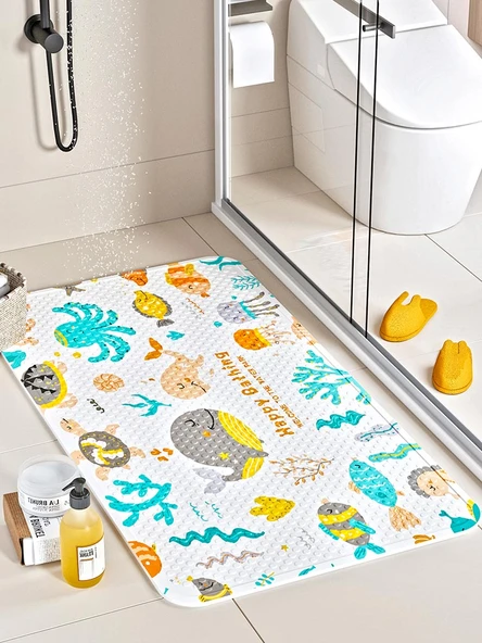 Çocuk Banyo Kaymaz Taban Halısı - 50x80cm - Bebeğin Evi - 6
