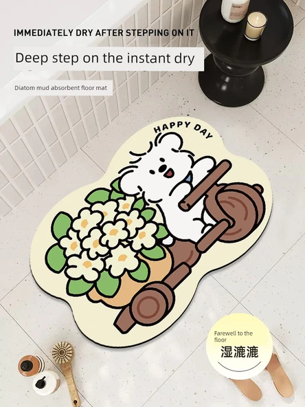 Kaymaz Emici Banyo Paspası 45x60cm - B Yatan Ördek - 3