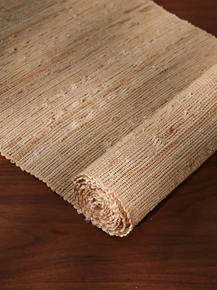 Doğal Rami Keten Masa Örtüsü - Püsküllü Kenar 40cm - 1.5m - 6