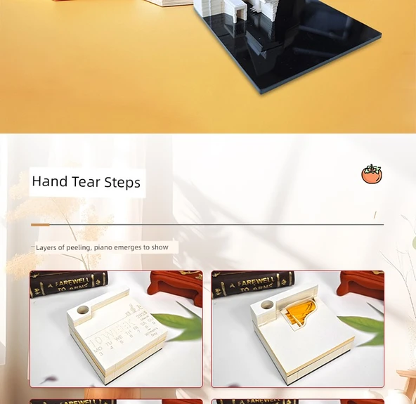 3D Piyano Takvim 2025 - 25 Yıllık Haftalık Takvim - Pembe - Resim 7