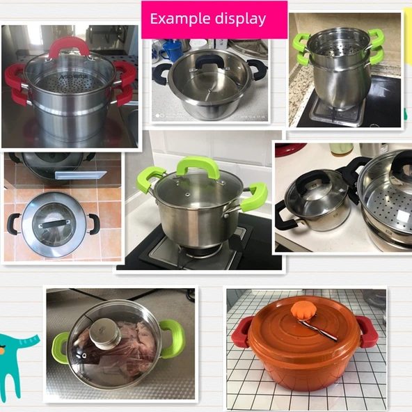 Silikon Tencere Tava Kulp Tutucu - Siyah - Mini/Küçük Boy - 5.8cm - 5