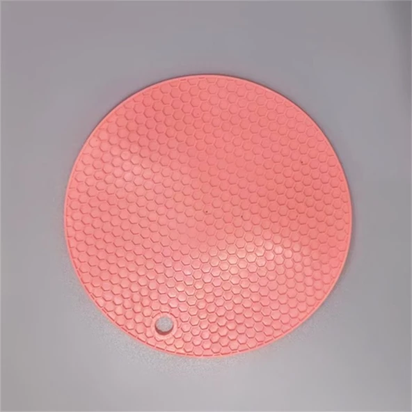 Yuvarlak Petek Desenli Silikon Amerikan Servisi - Pembe