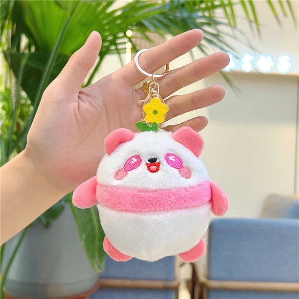 Sevimli Dev Panda Anahtarlık - Rose Gold Tokalı 10cm