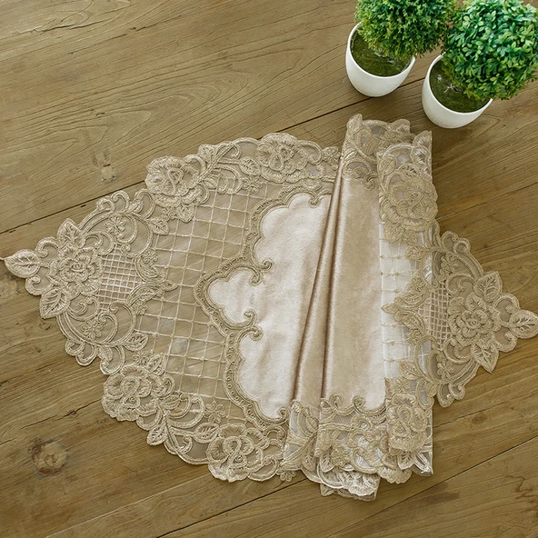 Avrupa Tarzı Kadife İşlemeli Buzdolabı Örtüsü - Zarif Gri, 70CM * 180CM (Çift Kapılı) - Resim 5