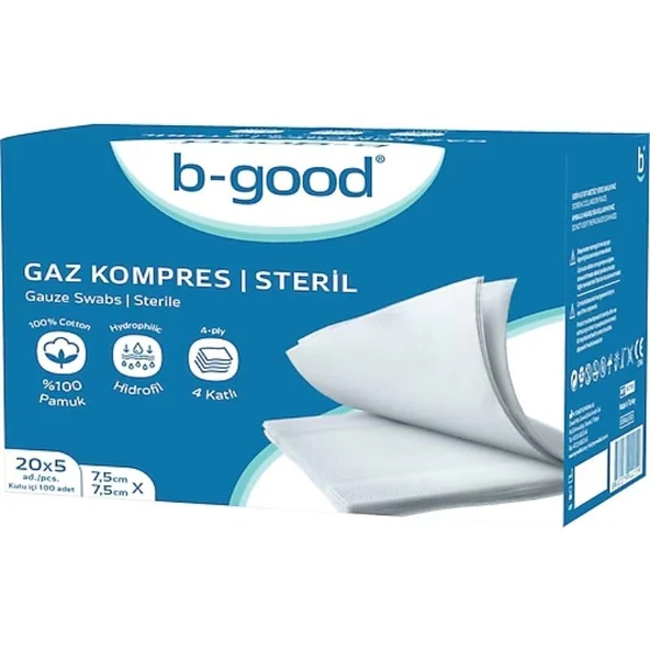 B-GOOD GAZ KOMPRES 7,5 X 7,5 CM 100'LÜ