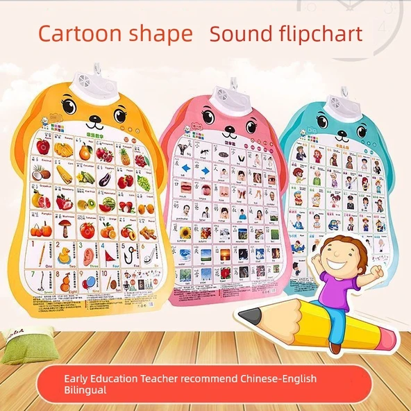 Erken Eğitim Sesli Duvar Tablosu - Çarpım Tablosu + Çince Karakterler + Vuruşlar - Resim 3