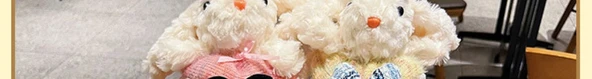 Peluş Uzun Kulaklı Tavşan Anahtarlık - Prenses Elbiseli - Siyah Kurdeleli (Büyük) - 10