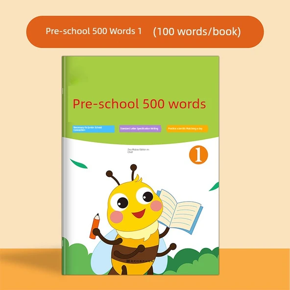 Okul Öncesi Çince Karakter Kaligrafi Alıştırma Kitabı - Okul Öncesi 100 kelime ①
