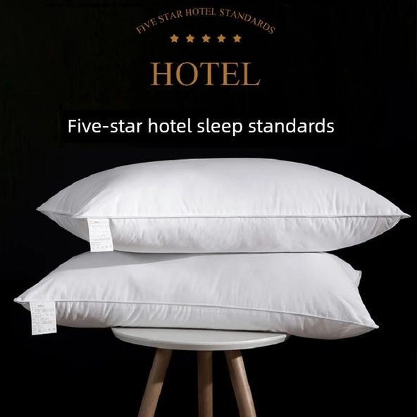 Pamuk Otel Yastığı - Tek Kişilik - Greçka Dolgulu - Sert - 2 Adet - 4