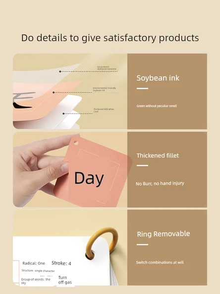 Çince Karakter Öğrenme Kartları - 1. Sınıf Okuma Yazma ve Pinyin Seti (2. Kitap 406 Kelime + Pinyin Kartı 240 Kelime) - Resim 5