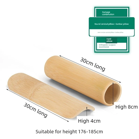 Bambu Boyun Düzeltici Yastık - Yuvarlak 8cm/Bel 4cm