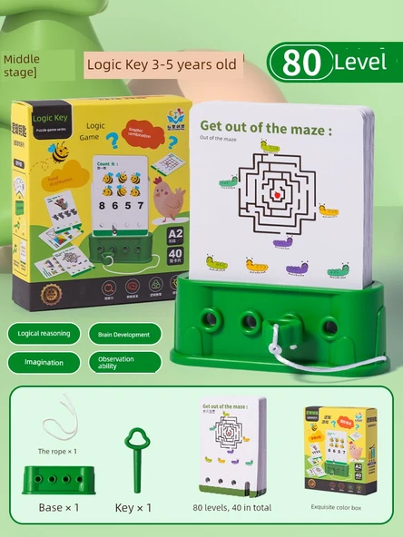 Mantık Anahtarı Gelişim Kitabı - [Orta Seviye] 3-5 Yaş (80 Seviye)